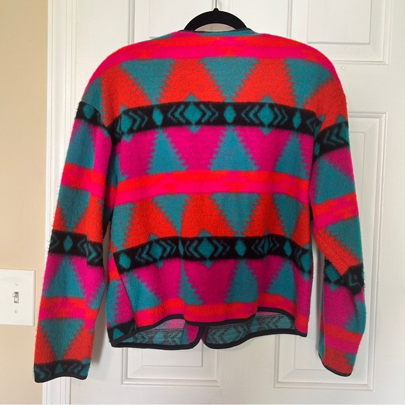 Vintage Button up Sweater David Wayne Aztec, Size Medium - Picture 4 of 5